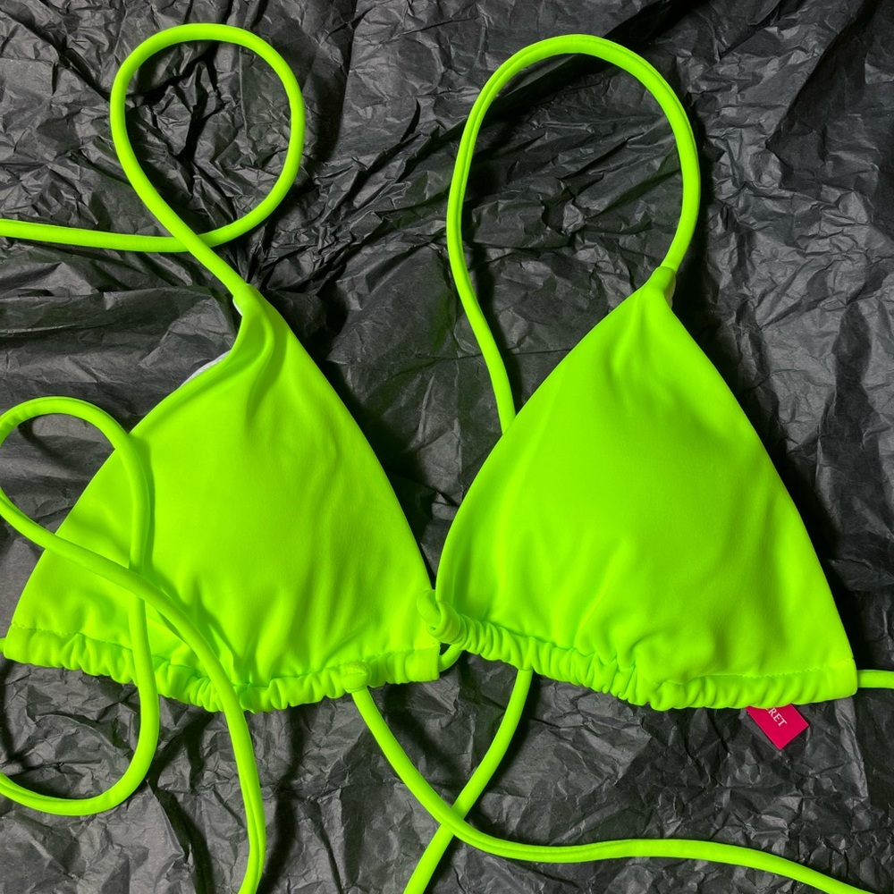 Victoria's Secret‎ Lime Top String Triangle Bikini Top Size Small
